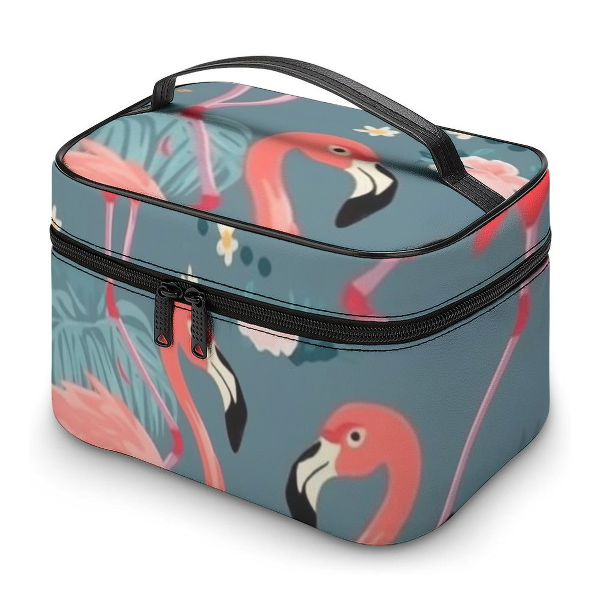 Coastal Flamingo Flock Travel Cosmetic Bag