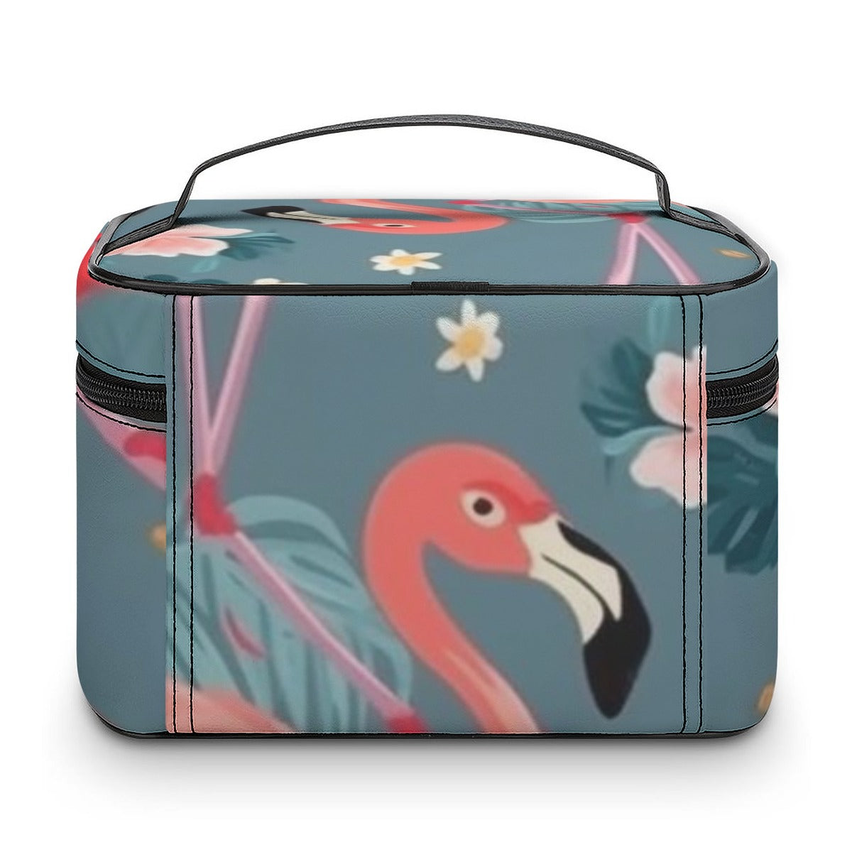 Coastal Flamingo Flock Travel Cosmetic Bag