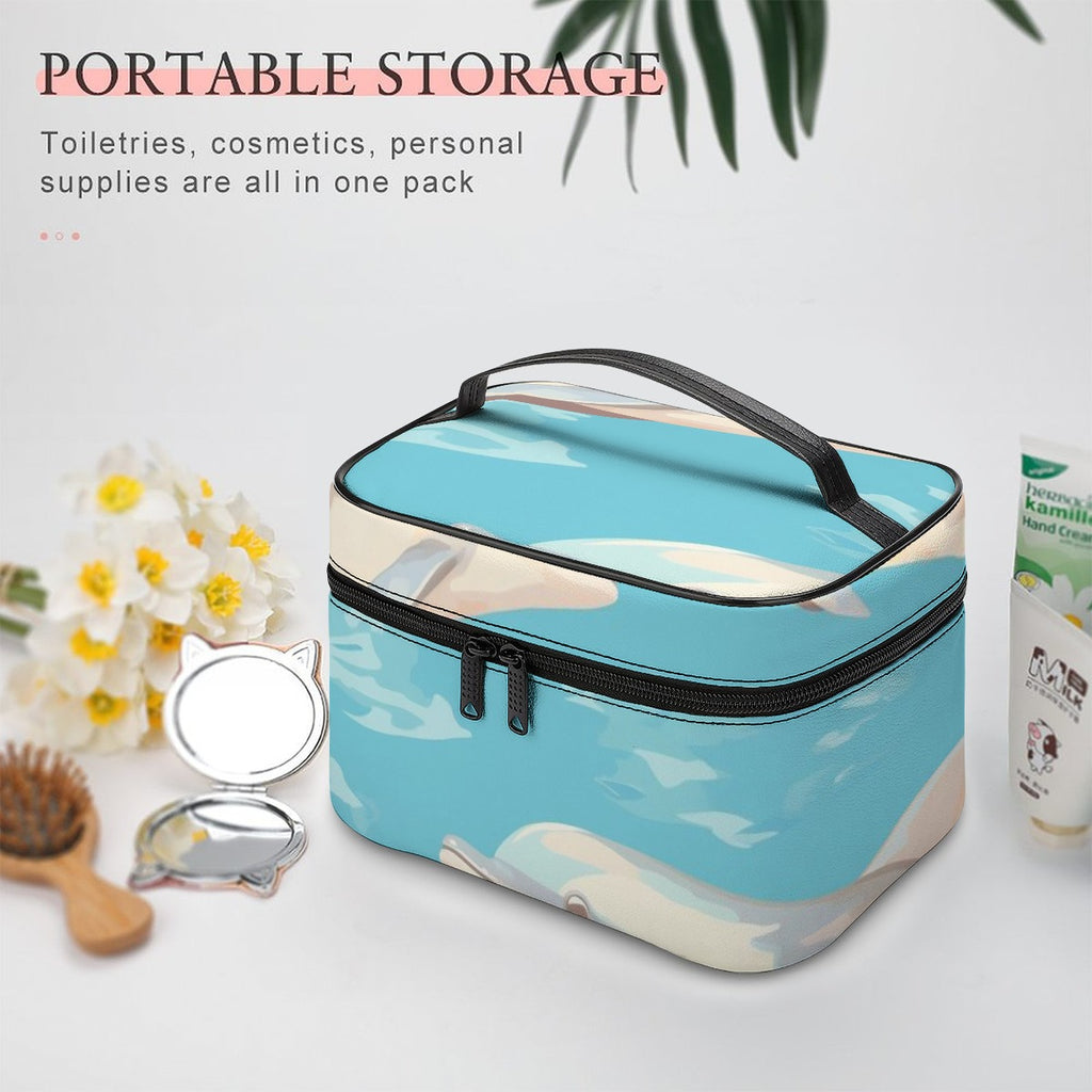 Ocean Breeze Coastal Travel Cosmetic Bag