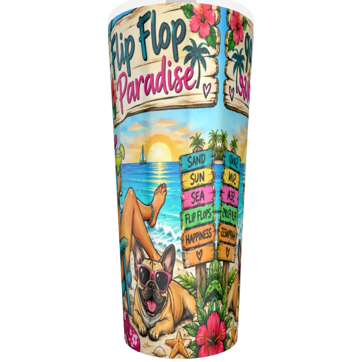 🌴 Flip Flop Paradise 30oz Tropical Adventure Tumbler