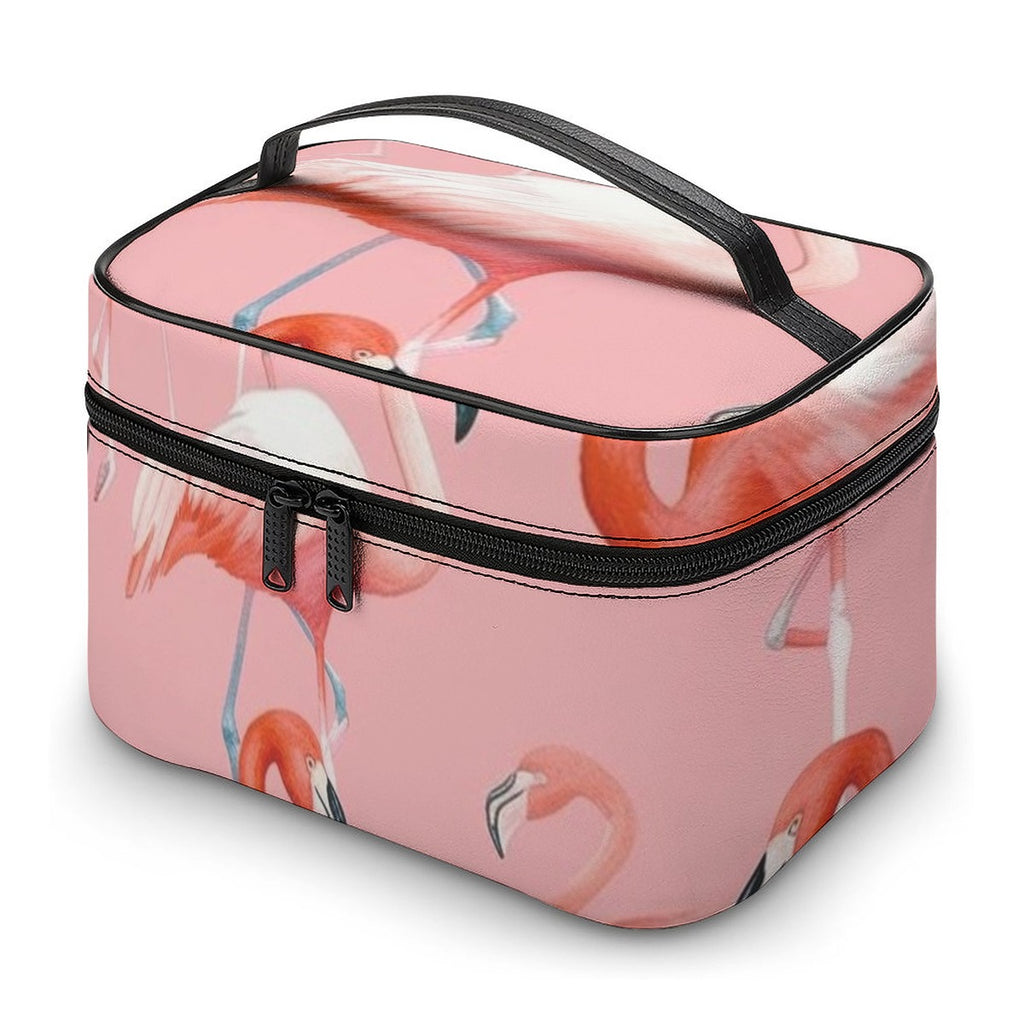 Blush Flamingo Getaway Travel Cosmetic Bag