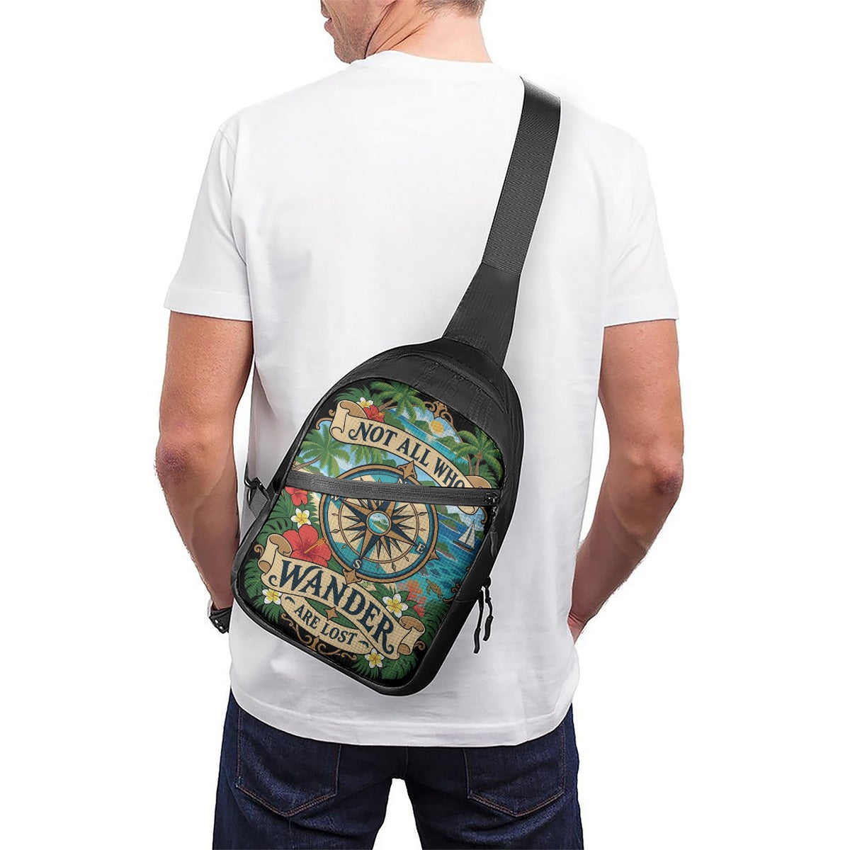 Wanderlust Compass Travel Crossbody Bag