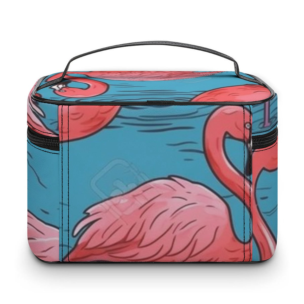 Tropical Flamingo Paradise Travel Cosmetic Bag
