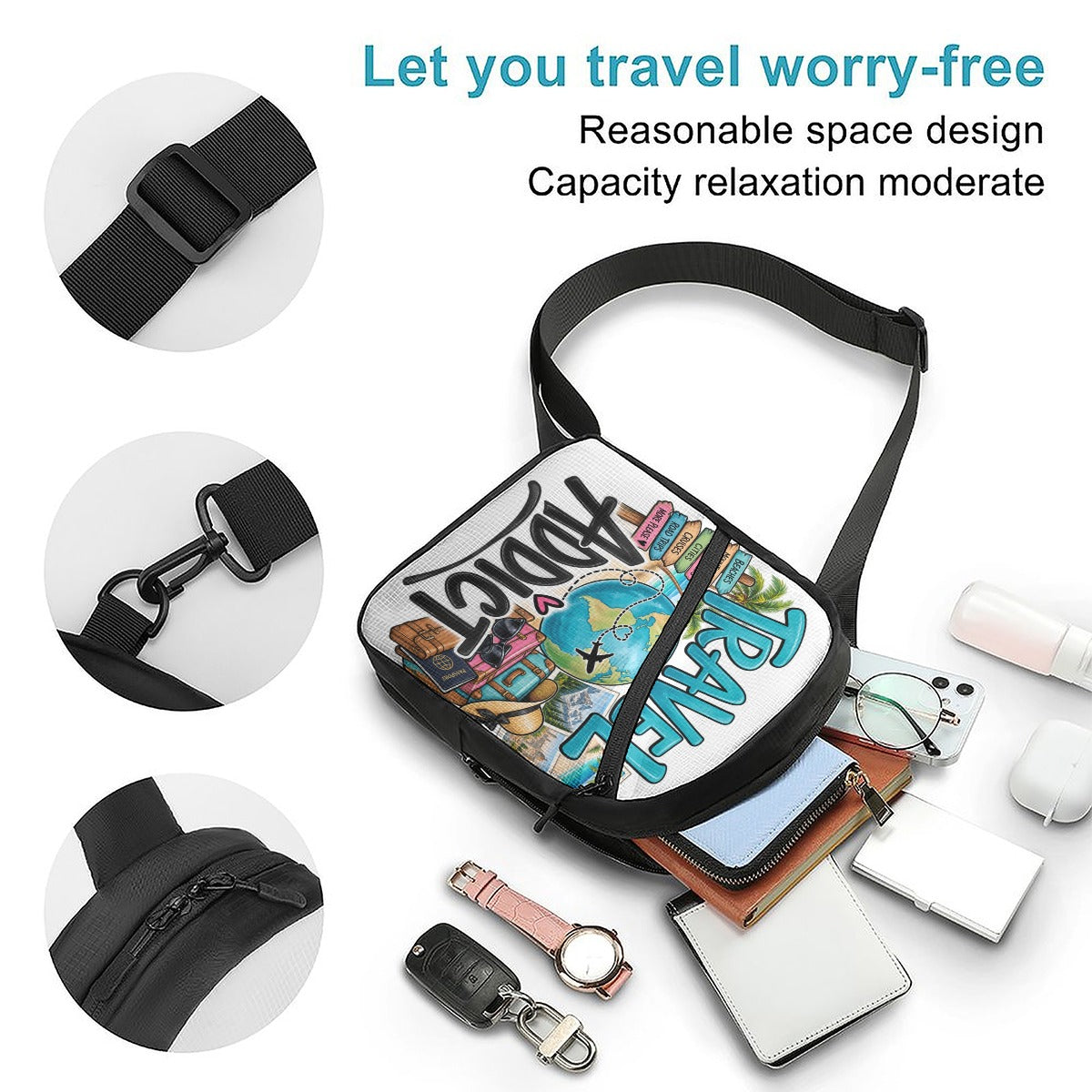 Travel Addict Adventure Crossbody Bag