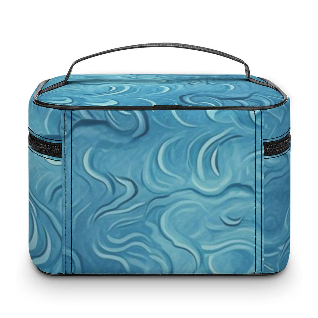 Ocean Currents Blue Travel Cosmetic Bag