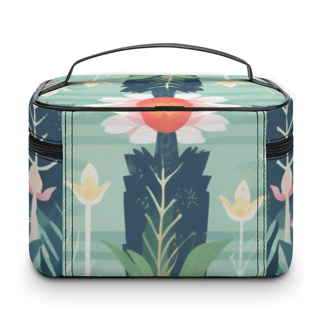 Flamingo Garden Tropical Travel Cosmetic Bag