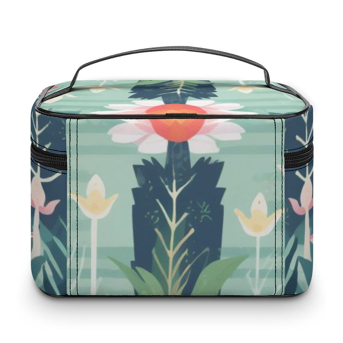 Flamingo Garden Tropical Travel Cosmetic Bag