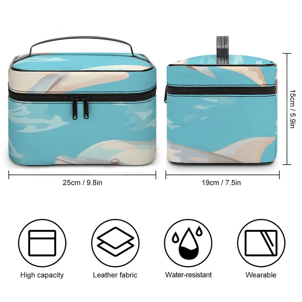 Ocean Breeze Coastal Travel Cosmetic Bag