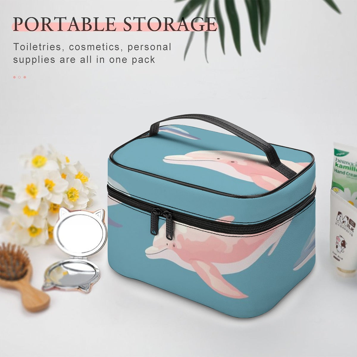Caribbean Dolphin Travel Cosmetic Bag